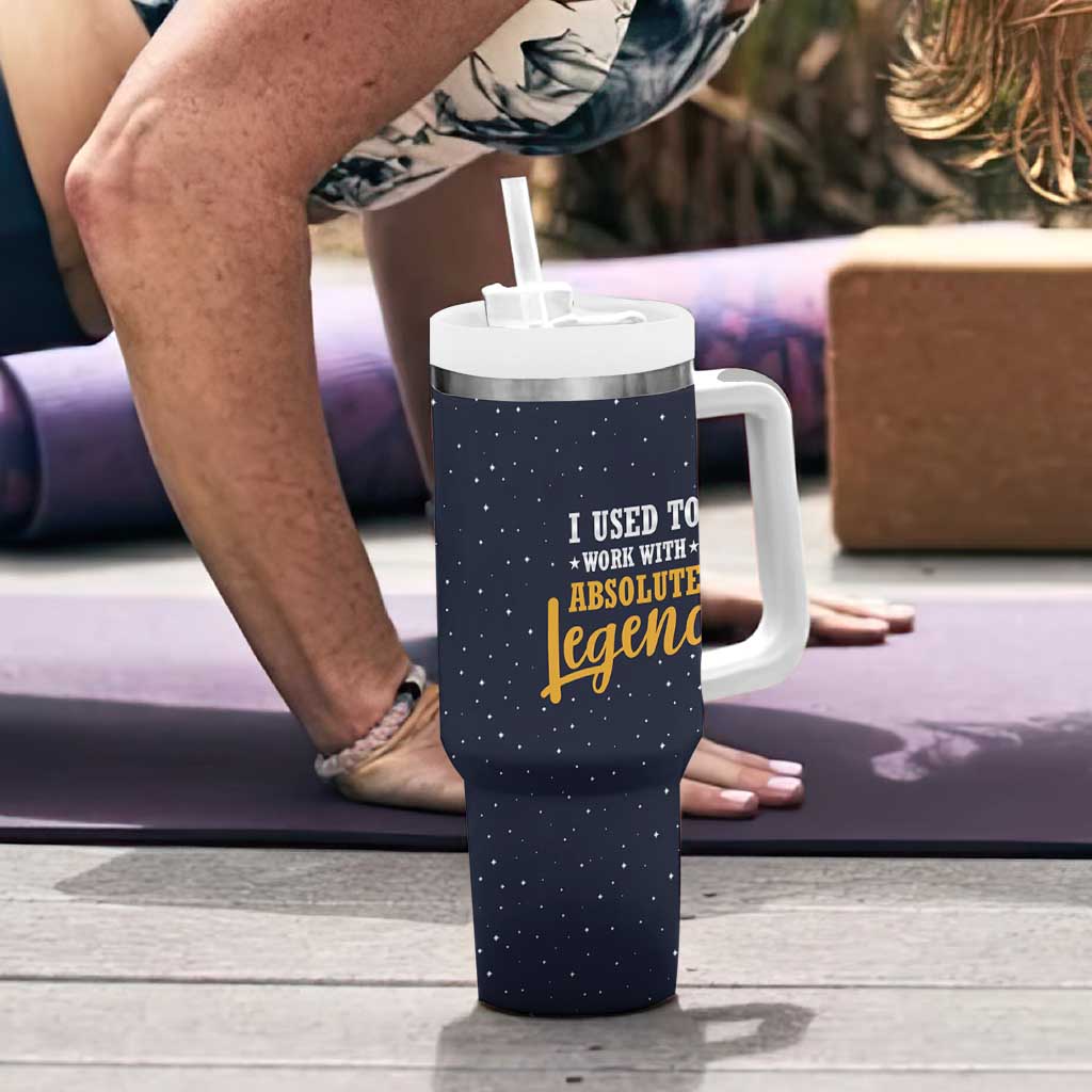 Going Away Gift For Coworker Tumbler With Handle I Used To Work With Absolute Legend
