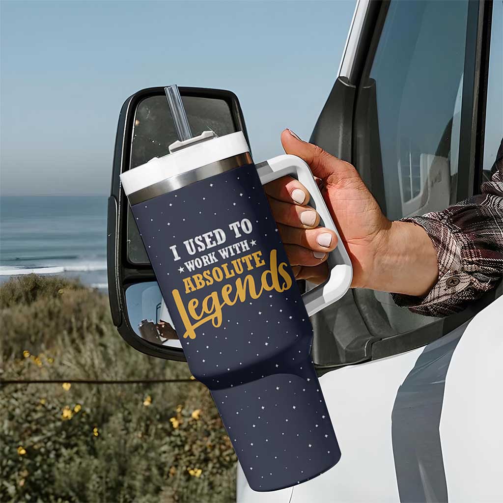 Going Away Gift For Coworker Tumbler With Handle I Used To Work With Absolute Legend