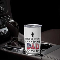 Gifts For Dad Tumbler Cup Funny Father's Day This Is What an Awesome Dad Looks Like - Wonder Print Shop
