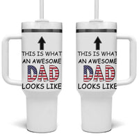 Gifts For Dad Tumbler With Handle Funny Father's Day This Is What an Awesome Dad Looks Like - Wonder Print Shop