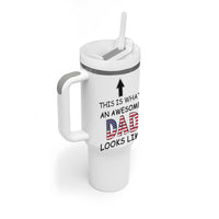 Gifts For Dad Tumbler With Handle Funny Father's Day This Is What an Awesome Dad Looks Like - Wonder Print Shop