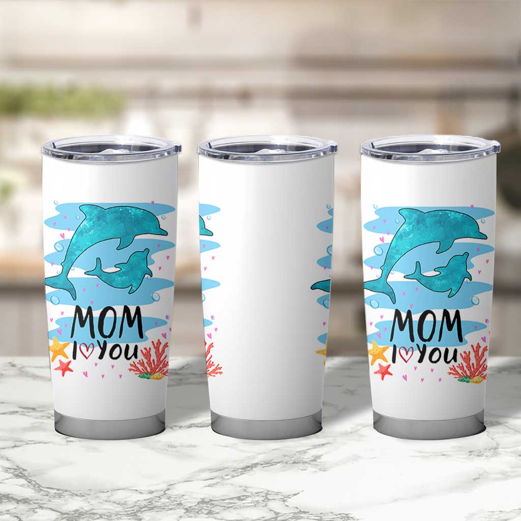 Gifts for Mom Birthday Tumbler Cup I Love You Mom Cute Mothers Day Present