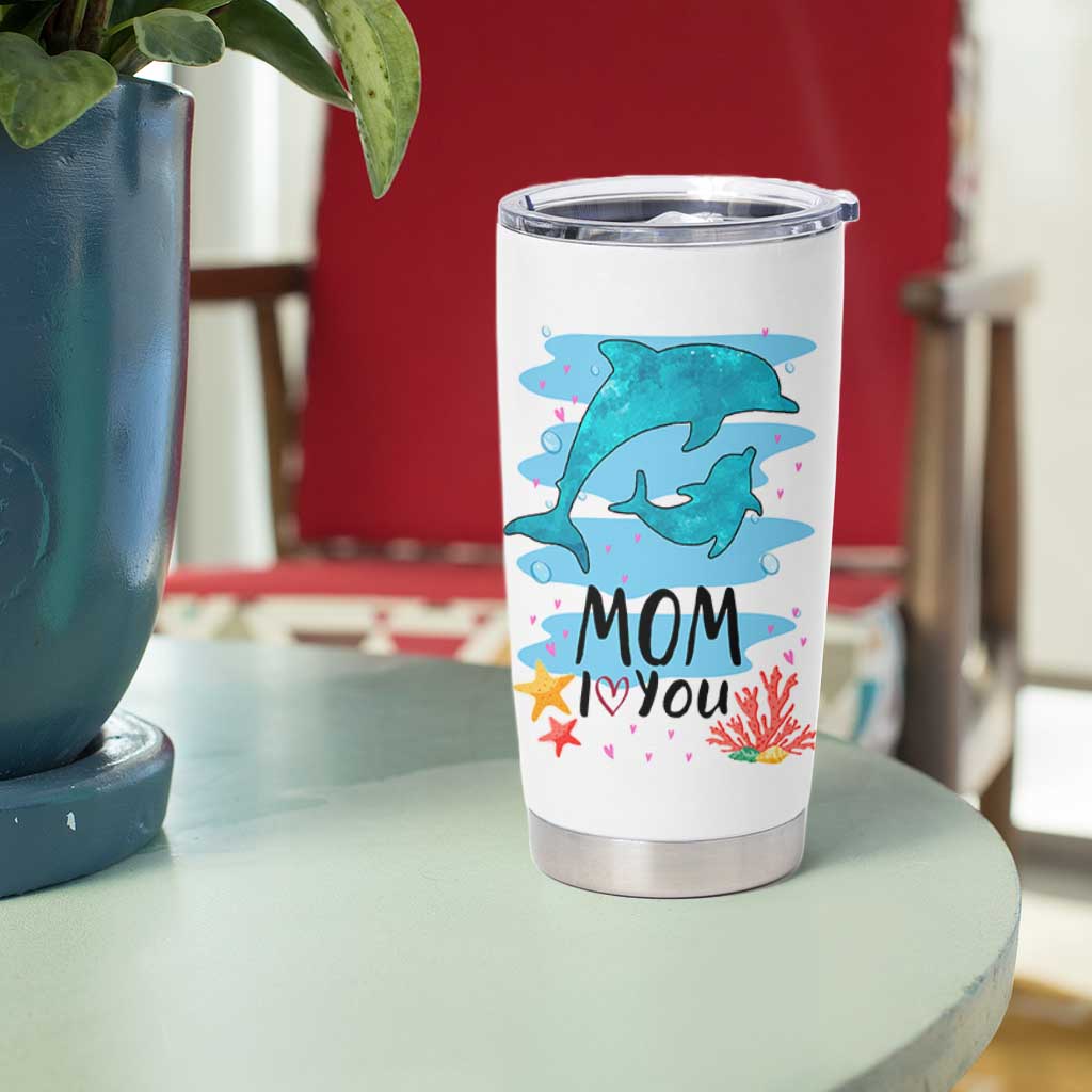 Gifts for Mom Birthday Tumbler Cup I Love You Mom Cute Mothers Day Present