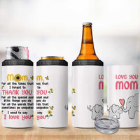 Mom Gifts From Kids 4 in 1 Can Cooler Tumbler Mothers Day Gifts Remember I Love You Mom Sunflower