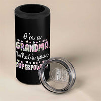 Grandma Gifts 4 in 1 Can Cooler Tumbler Im A Grandma Whats Your Superpower