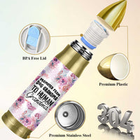 Promoted To Grandma Gift Bullet Tumbler Floral Dog Grandmas To Human Grandma Pregnancy Announcement