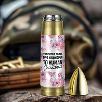 Promoted To Grandma Gift Bullet Tumbler Floral Dog Grandmas To Human Grandma Pregnancy Announcement