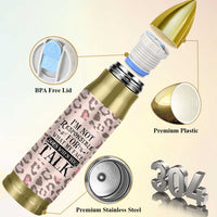 Funny Sarcasm Bullet Tumbler I'm Not Responsible For What My Face Does When You Talk Leopard