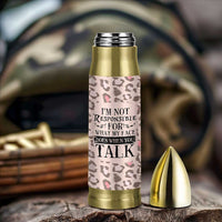 Funny Sarcasm Bullet Tumbler I'm Not Responsible For What My Face Does When You Talk Leopard