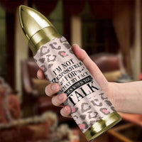 Funny Sarcasm Bullet Tumbler I'm Not Responsible For What My Face Does When You Talk Leopard