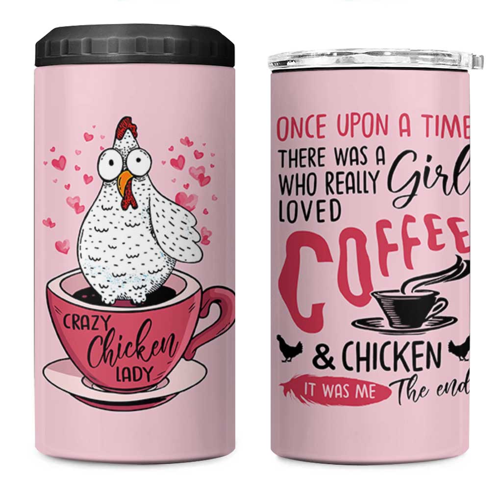 Crazy Chicken Lady 4 in 1 Can Cooler Tumbler Funny Farmhouse Garden Animal Lover Gifts