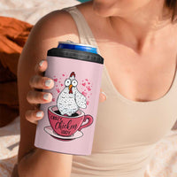 Crazy Chicken Lady 4 in 1 Can Cooler Tumbler Funny Farmhouse Garden Animal Lover Gifts