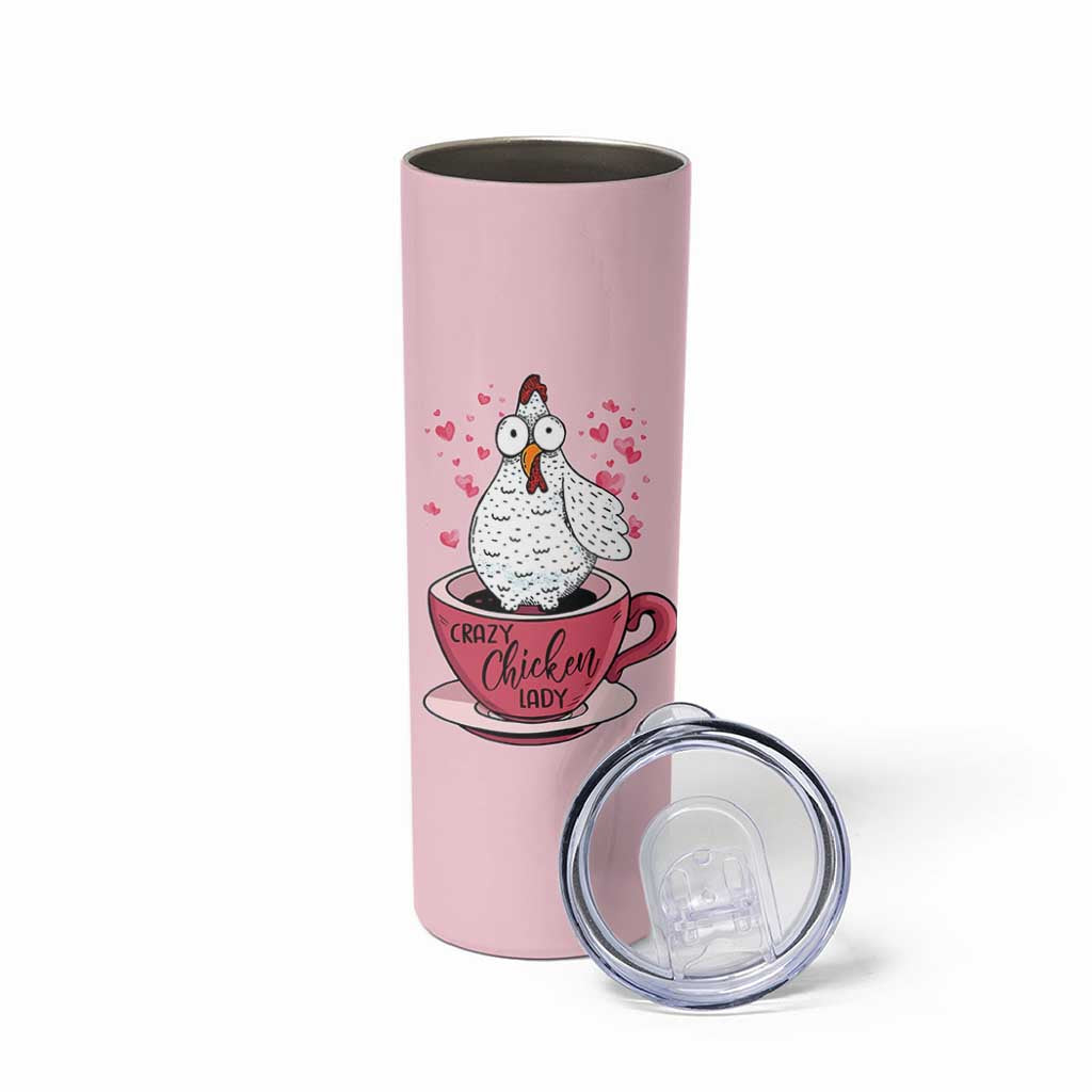 Crazy Chicken Lady Skinny Tumbler Funny Farmhouse Garden Animal Lover Gifts