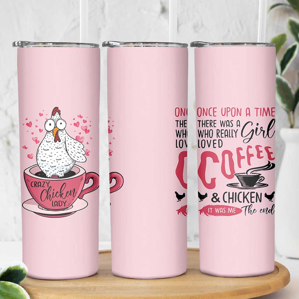 Crazy Chicken Lady Skinny Tumbler Funny Farmhouse Garden Animal Lover Gifts
