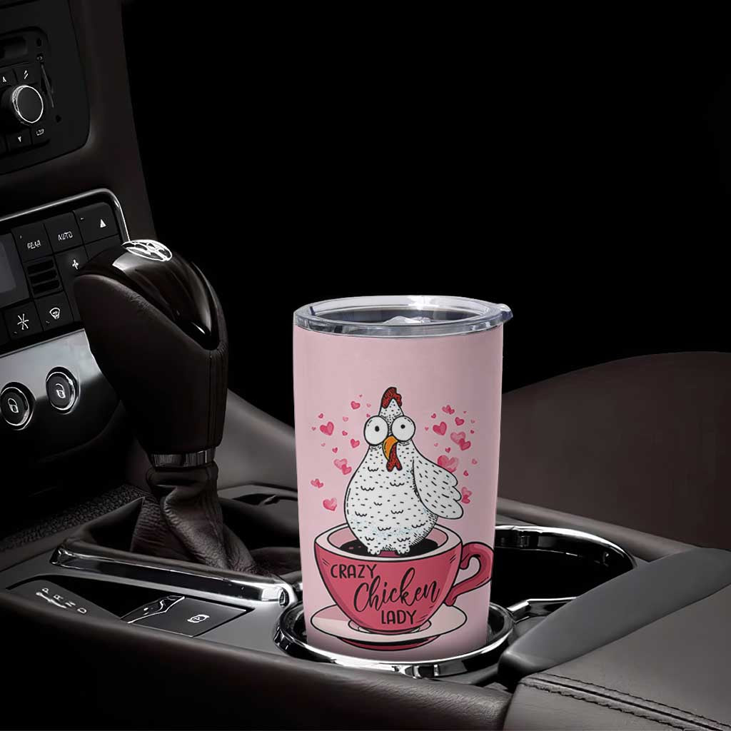 Crazy Chicken Lady Tumbler Cup Funny Farmhouse Garden Animal Lover Gifts
