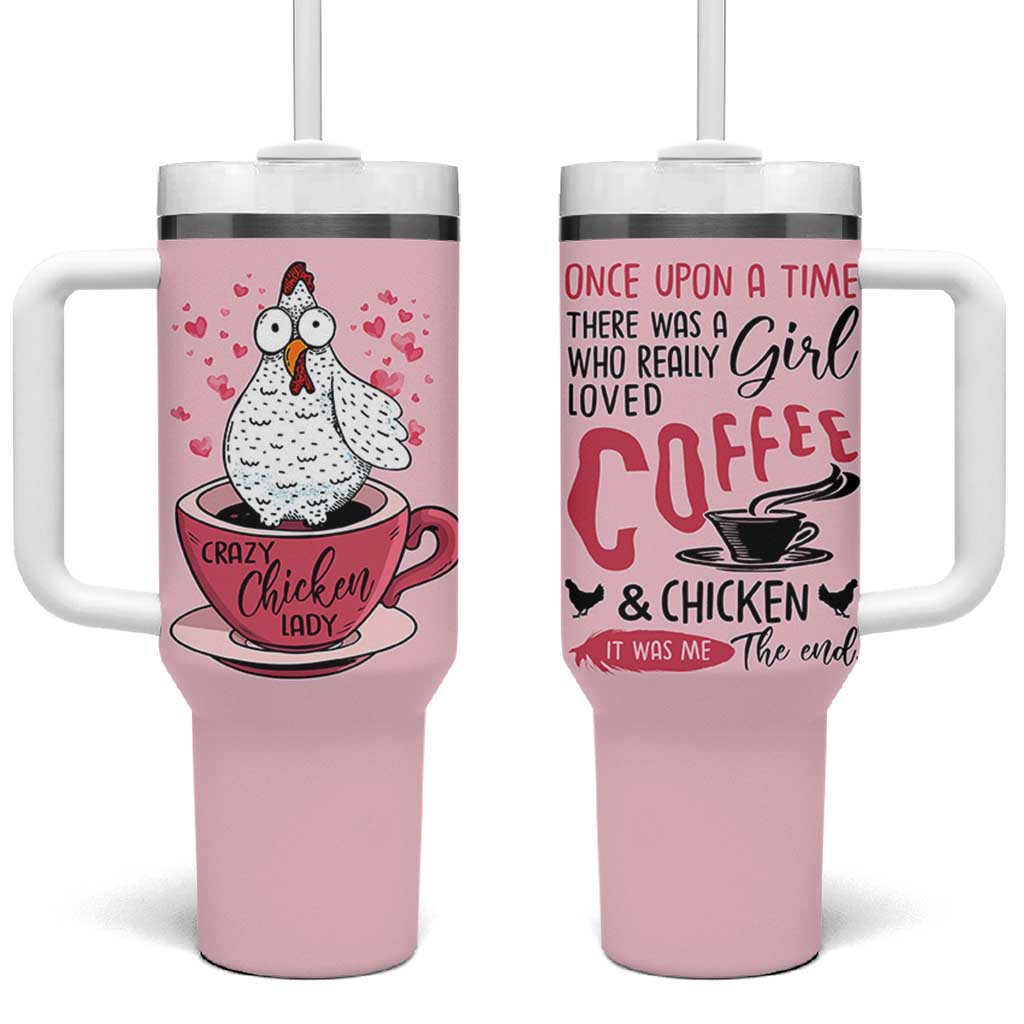 Crazy Chicken Lady Tumbler With Handle Funny Farmhouse Garden Animal Lover Gifts