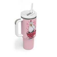 Crazy Chicken Lady Tumbler With Handle Funny Farmhouse Garden Animal Lover Gifts
