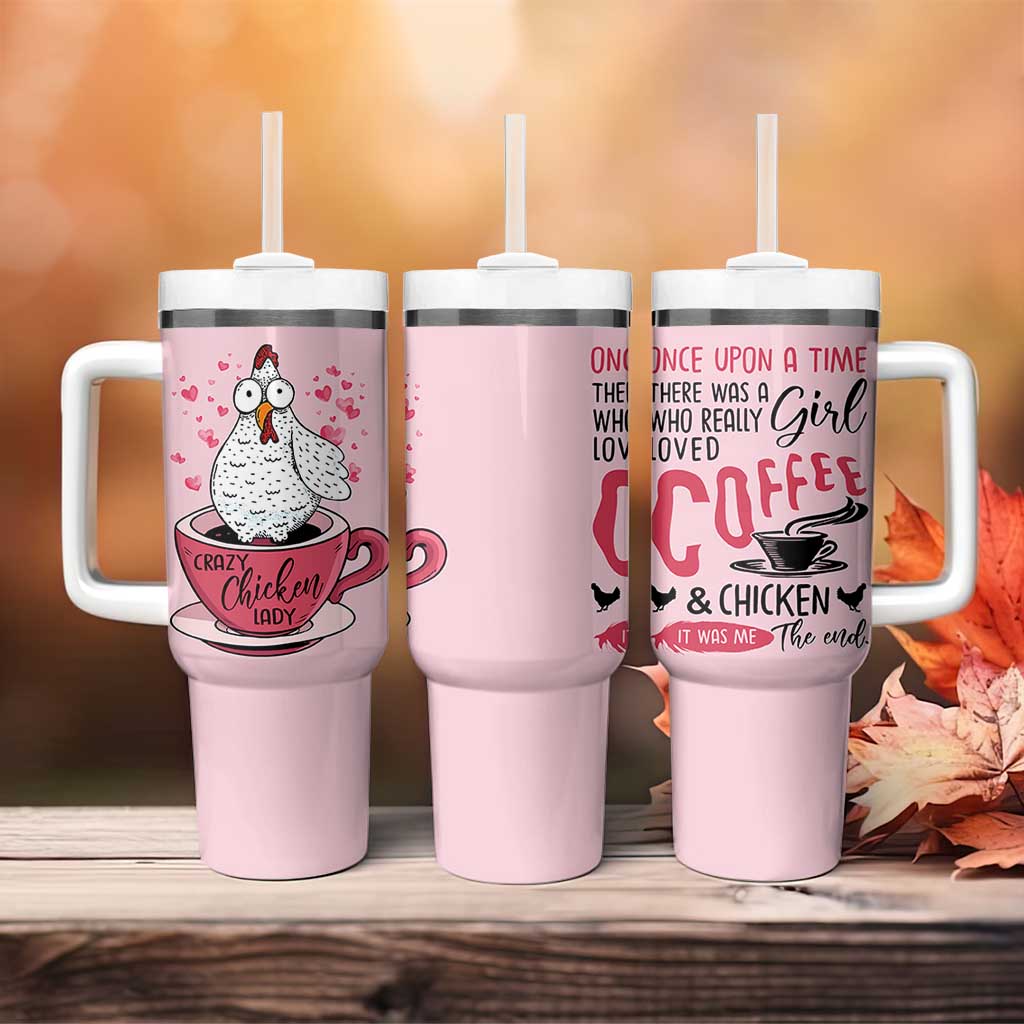 Crazy Chicken Lady Tumbler With Handle Funny Farmhouse Garden Animal Lover Gifts