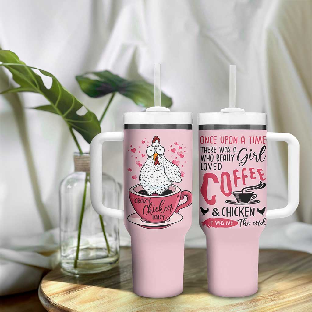 Crazy Chicken Lady Tumbler With Handle Funny Farmhouse Garden Animal Lover Gifts