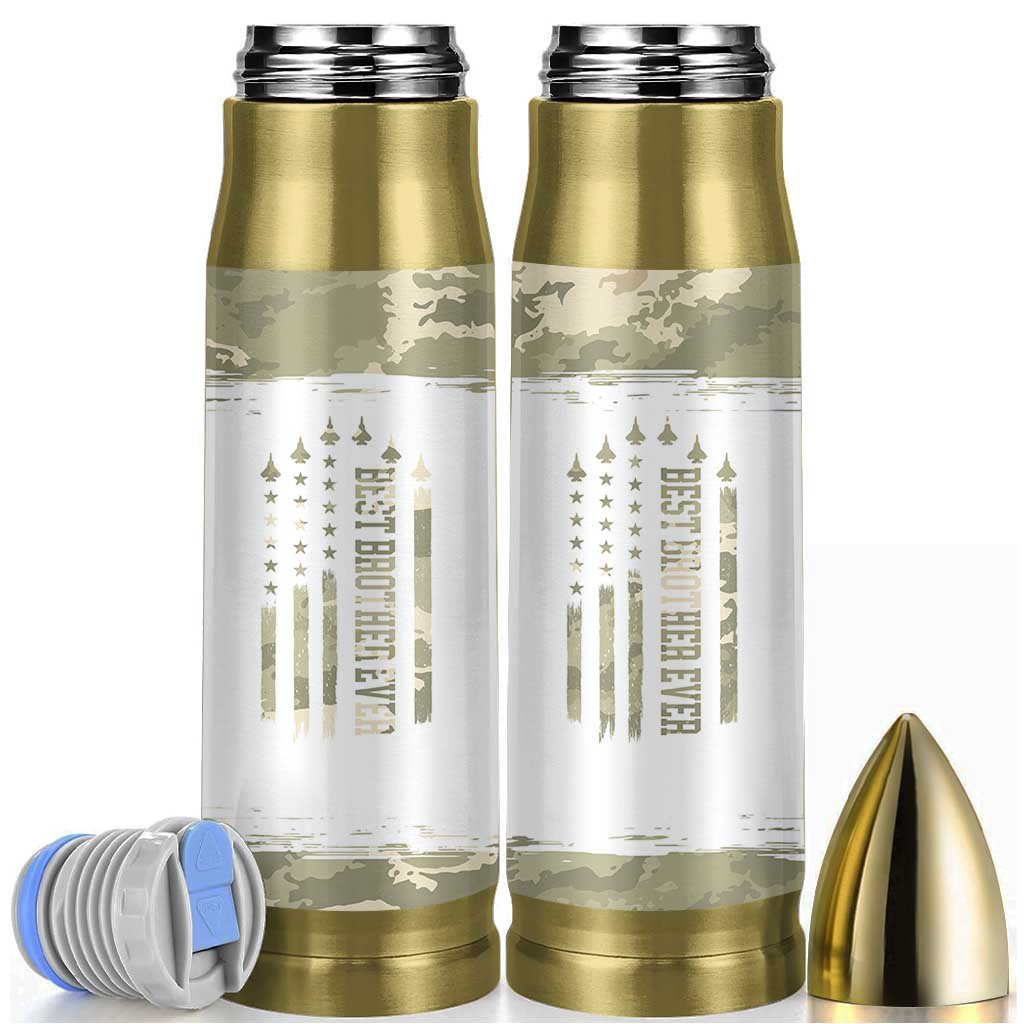 Best Brother Ever Bullet Tumbler Camo US Flag Gifts From Sisters Siblings