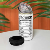 Funny Brother Gifts 4 in 1 Can Cooler Tumbler I Smile Because You Are My Brothers Camo