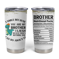 Funny Brother Gifts Tumbler Cup I Smile Because You Are My Brothers Camo