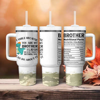 Funny Brother Gifts Tumbler With Handle I Smile Because You Are My Brothers Camo