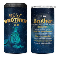 Best Brother Ever 4 in 1 Can Cooler Tumbler Brothers Adult Big Brother Gifts Lion