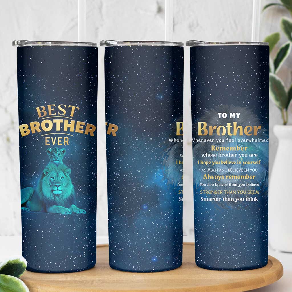 Best Brother Ever Skinny Tumbler Brothers Adult Big Brother Gifts Lion