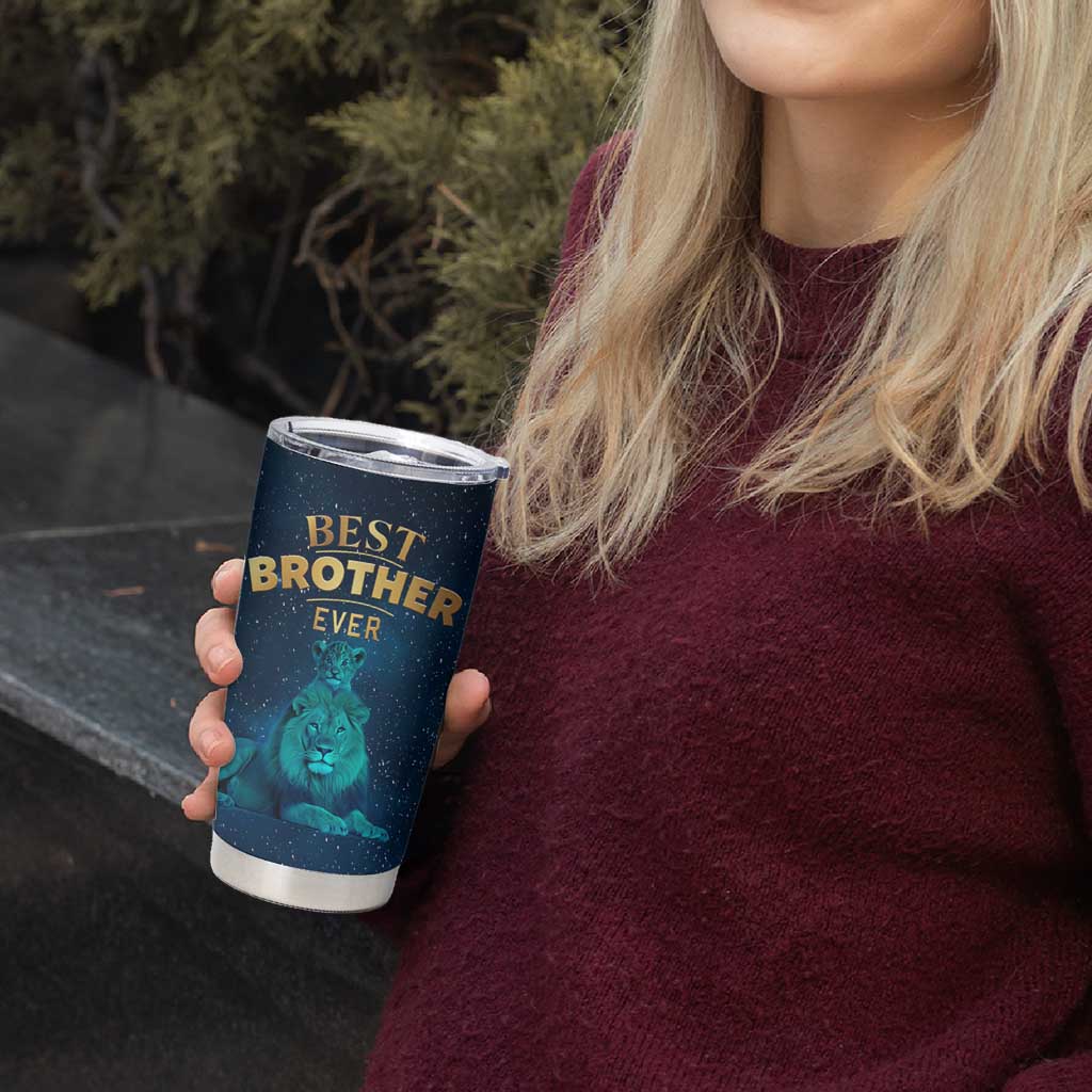 Best Brother Ever Tumbler Cup Brothers Adult Big Brother Gifts Lion