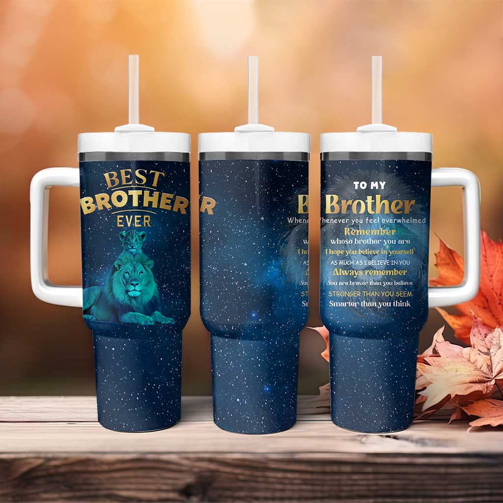 Best Brother Ever Tumbler With Handle Brothers Adult Big Brother Gifts Lion