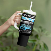 Funny Brother Gifts From Sister Tumbler With Handle Im A Proud Brother