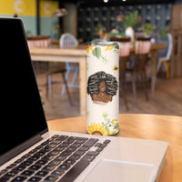 Christian Gifts for Black Women Skinny Tumbler Sunflower African American Afro Black Girl Encouragement Religious Gift - Wonder Print Shop