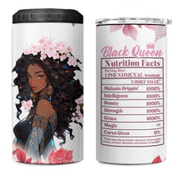 Black Queen 4 in 1 Can Cooler Tumbler Afro Afican Roots Women Floral Juneteenth Black History