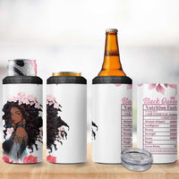 Black Queen 4 in 1 Can Cooler Tumbler Afro Afican Roots Women Floral Juneteenth Black History