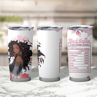 Black Queen Tumbler Cup Afro Afican Roots Women Floral Juneteenth Black History