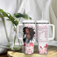 Black Queen Tumbler With Handle Afro Afican Roots Women Floral Juneteenth Black History