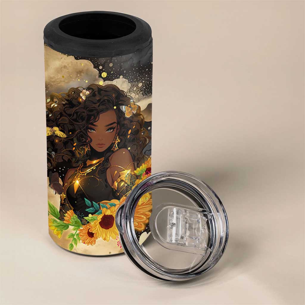 Bible Emergency Numbers 4 in 1 Can Cooler Tumbler Bible Verse Religious Gifts For Afro Women