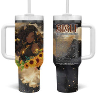 Bible Emergency Numbers Tumbler With Handle Bible Verse Religious Gifts For Afro Women