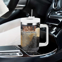 Bible Emergency Numbers Tumbler With Handle Bible Verse Religious Gifts For Afro Women