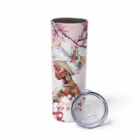 African American Gifts For Women Skinny Tumbler Cherry Blossom Flowers Bible Verse Religious Gifts For Afro Women