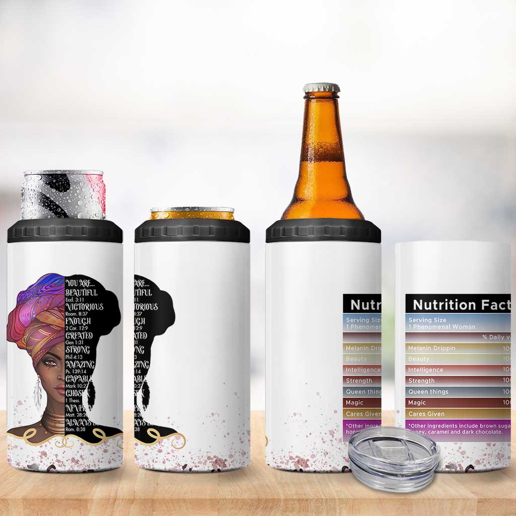 Christian Gifts For Afro Women 4 in 1 Can Cooler Tumbler You Are Bible Verse Religious Gifts Leopard