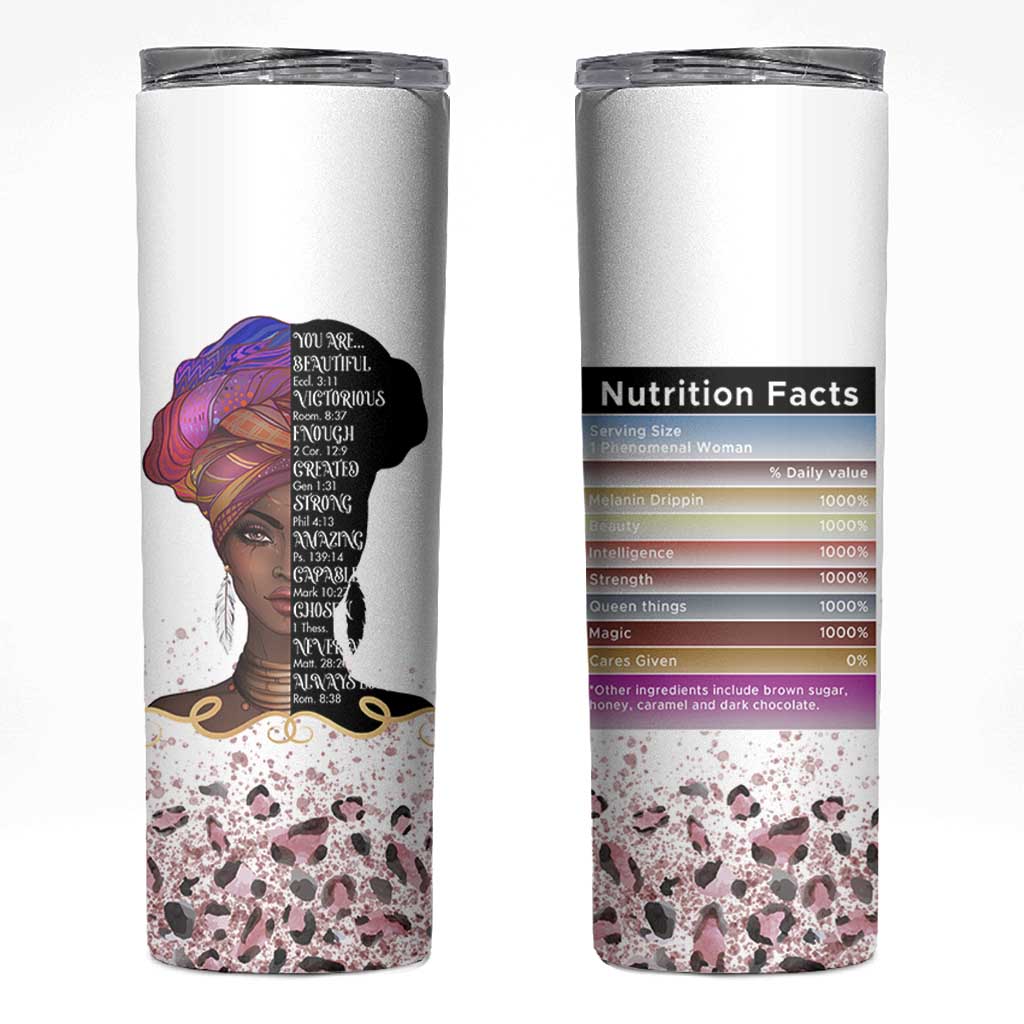 Christian Gifts For Afro Women Skinny Tumbler You Are Bible Verse Religious Gifts Leopard