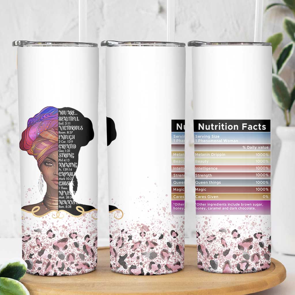 Christian Gifts For Afro Women Skinny Tumbler You Are Bible Verse Religious Gifts Leopard