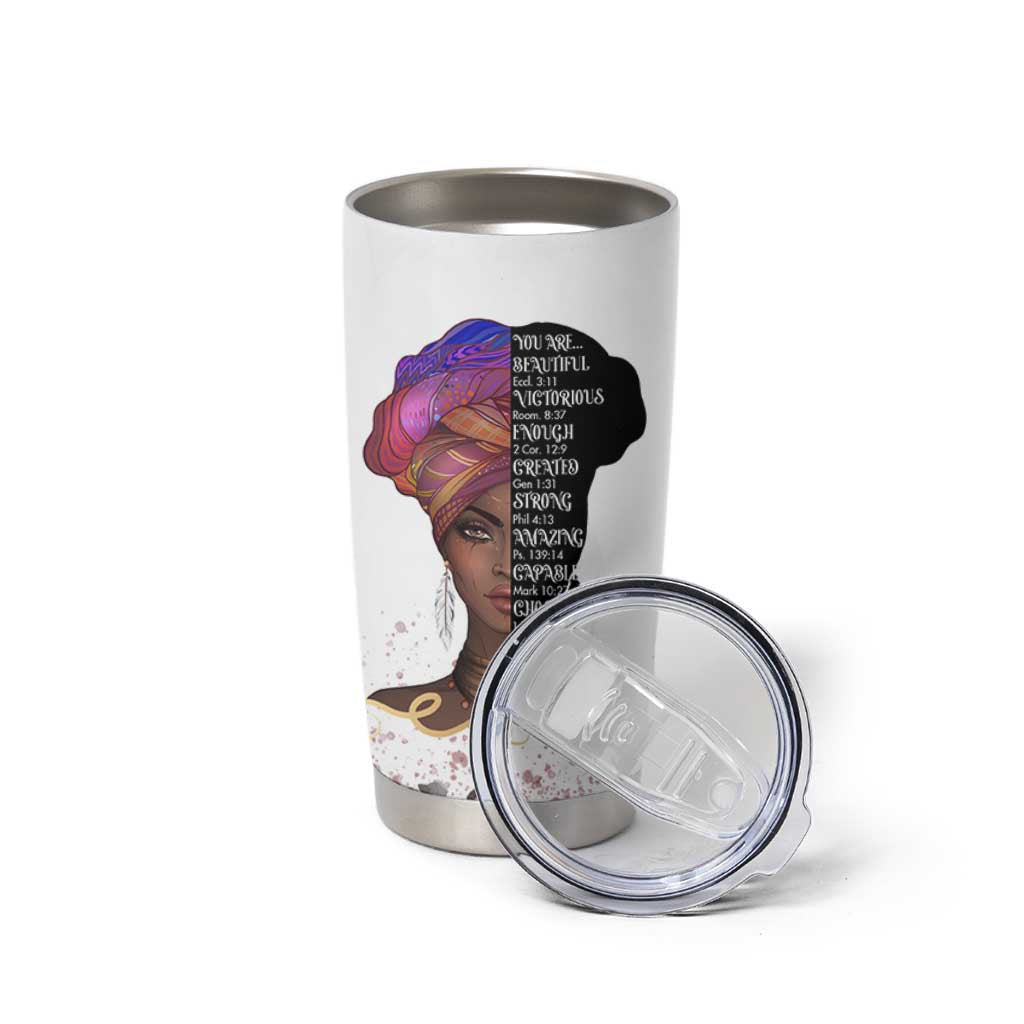 Christian Gifts For Afro Women Tumbler Cup You Are Bible Verse Religious Gifts Leopard