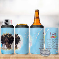 Christian Gifts for Black Women 4 in 1 Can Cooler Tumbler African American Afro Black Girl Encouragement Religious Gift - Wonder Print Shop