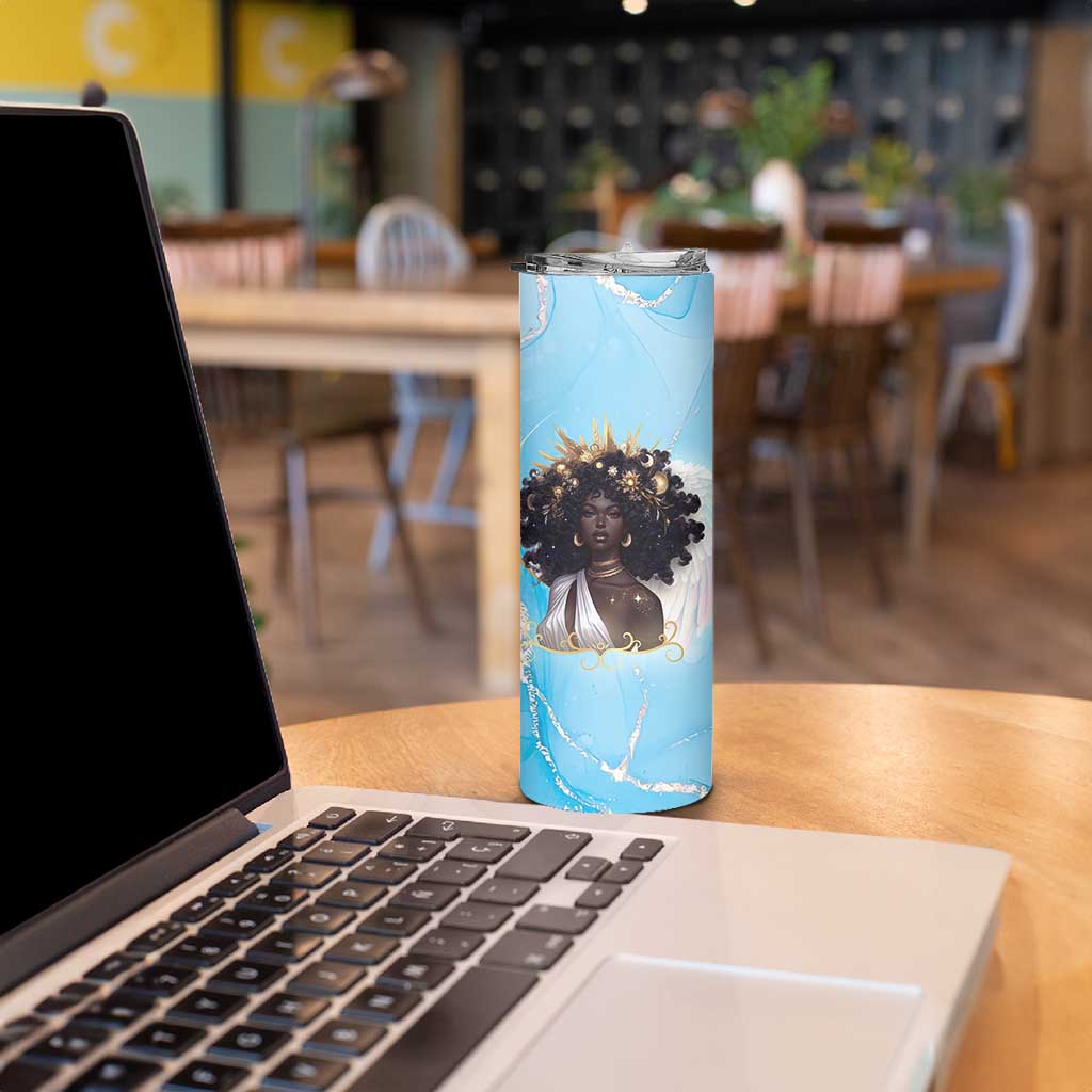Christian Gifts for Black Women Skinny Tumbler African American Afro Black Girl Encouragement Religious Gift - Wonder Print Shop