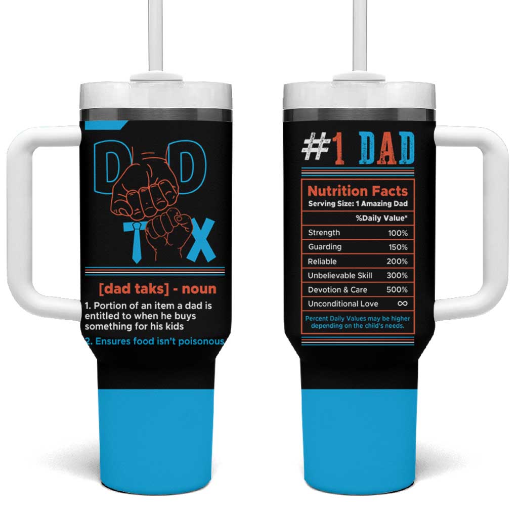 Dad Tax Tumbler With Handle Funny Birthday Christmas Gift For Men Stepdad Bonus Dad Uncle - Wonder Print Shop