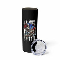 Fishing Gifts Skinny Tumbler Id Rather Be Fishing Bass Fish American Flag