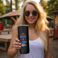 Fishing Gifts Skinny Tumbler Id Rather Be Fishing Bass Fish American Flag